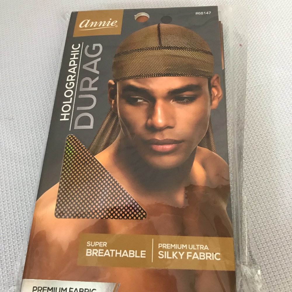 3 Pk Annie International Holographic Durag - Gold